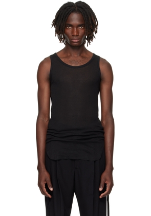 Ann Demeulemeester Black Boris Ruched Tank Top