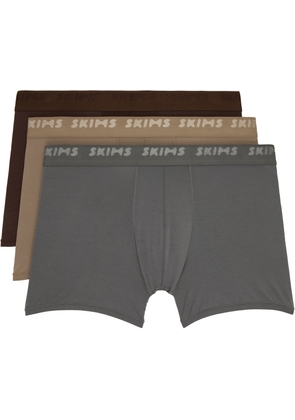 SKIMS Three-Pack Multicolor SKIMS Stretch 3 Boxer Briefs