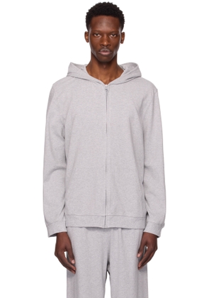 SKIMS Gray Jersey Lounge Zip Up Hoodie