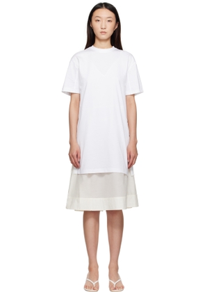 3.1 Phillip Lim White Oversized T-shirt Combo Midi Dress