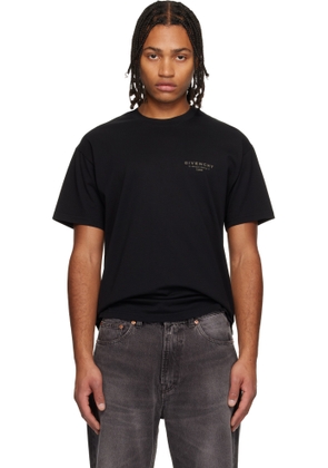 Givenchy Black Cotton 'GIVENCHY' Stamp Print T-shirt