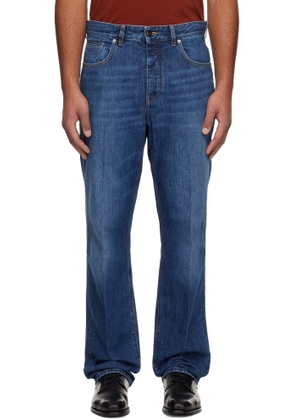 Givenchy Navy Washed Straight Leg Jeans