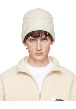 JACQUEMUS Off-White 'The Espiral' Beanie