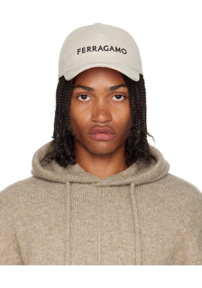Ferragamo Beige Core Signature Cap