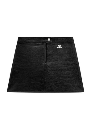 Reedition Vinyl mini skirt