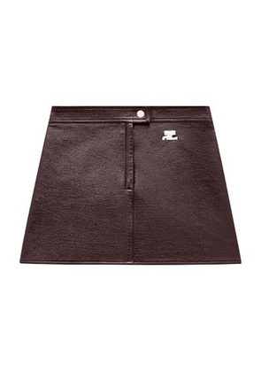 Reedition Vinyl mini skirt