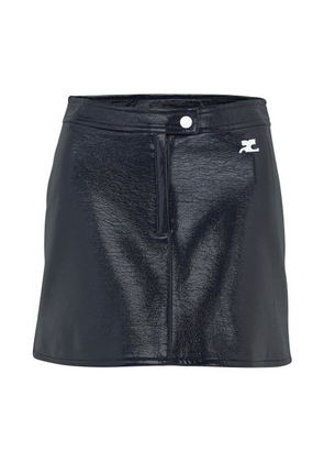 Reedition Vinyl mini skirt
