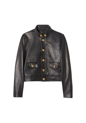 Hadley cropped leather jacket