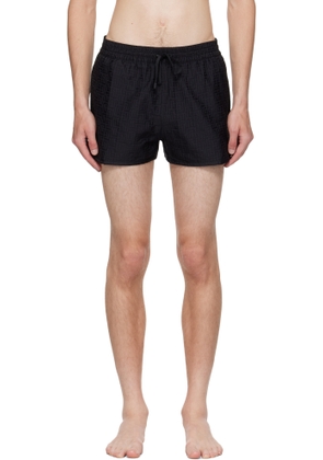 Balmain Black Monogram Swim Shorts
