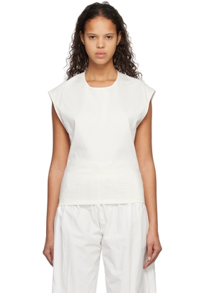 Subtle Le Nguyen White Scoop Neck Tank Top