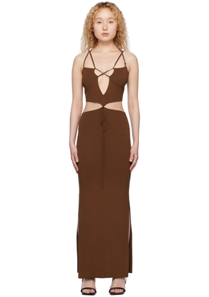 Aya Muse Brown Reis Maxi Dress