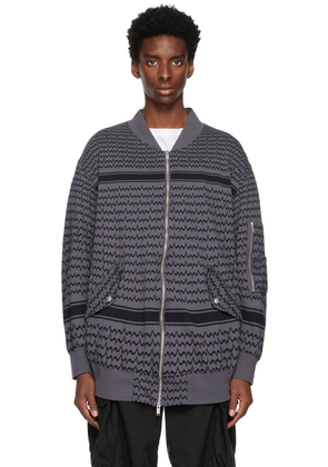 Undercoverism Gray Graphic Bomber Jacket