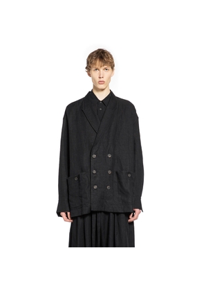 Double-Breasted Long Blazer