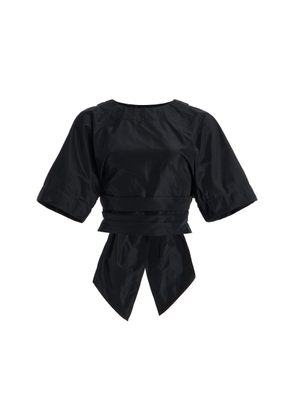 STAUD Michelina Bow-Detailed Shell Top - Moda Operandi
