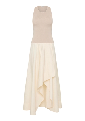 St. Agni Knit and Cotton Midi Dress - Moda Operandi