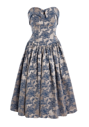 House of Aama Louise Cotton-Blend Jacquard Midi Dress - Moda Operandi