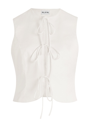 Alfie Exclusive Neda Bow-Detail Cotton Top - Moda Operandi