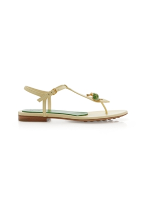 Bottega Veneta Rana Bamboo-Detailed Leather Sandals - Moda Operandi