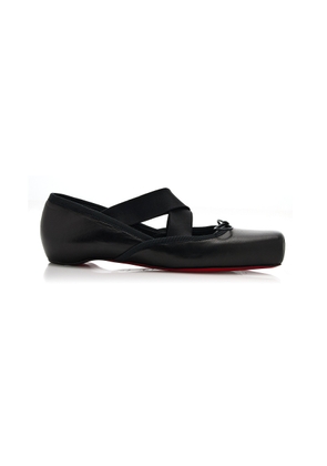 Christian Louboutin Cassiasticina Leather Ballet Flats - Moda Operandi