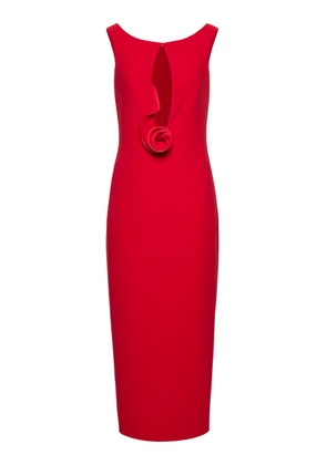 Magda Butrym Floral-Appliqued Wool-Blend Dress - Moda Operandi