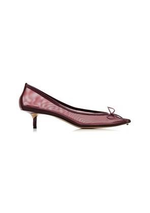 Jacquemus Tourni B Leather-Trimmed Mesh Pumps - Moda Operandi