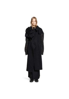 R Double Layered Belted Coat