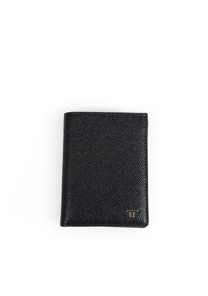 Small Grained Leather Folding Card Holder