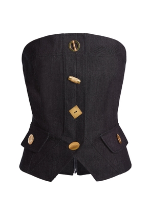 FRANÇOISE Bijou Couture Buttoned Cotton Top - Moda Operandi