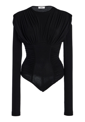 Agolde Abbi Ruched Jersey Bodysuit - Moda Operandi