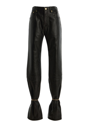 DARKPARK Marion Cuffed Plonge-Leather Straight-Leg Pants - Moda Operandi