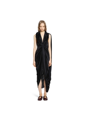 Gathered Dress in Satin