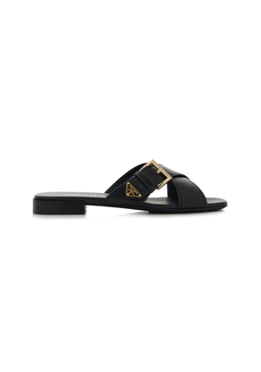 Prada Buckled Leather Sandals - Moda Operandi