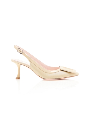 Roger Vivier Viv In The City Leather Slingback Pumps - Moda Operandi
