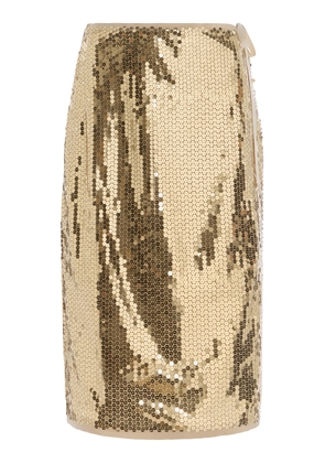 Prada Sequined Midi Wrap Skirt - Moda Operandi