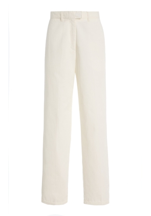 The Row Neriah Cotton-Blend Straight-Leg Pants - Moda Operandi