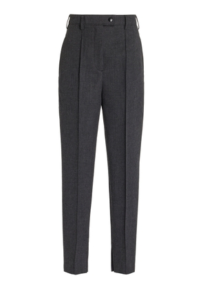 Prada High-Rise Stretch-Natté Wool Slim Pants - Moda Operandi