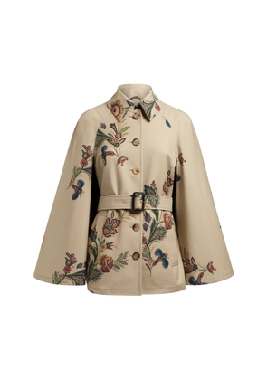 Etro Printed Cotton Cape Coat - Moda Operandi