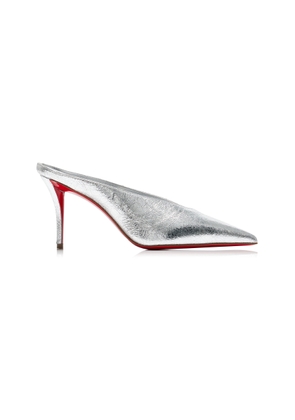 Christian Louboutin Miss Z 80mm Metallic Leather Mules - Moda Operandi