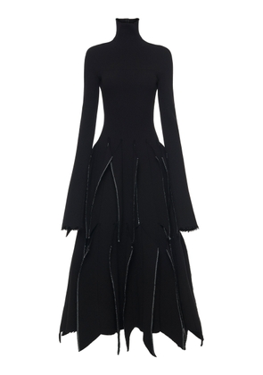 A.W.A.K.E. MODE Paneled Wool Crepe Midi Dress - Moda Operandi