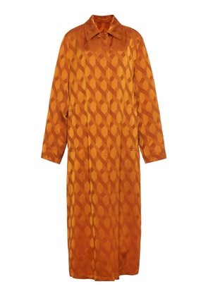 Dries Van Noten Raltonas Jacquard Silk-Blend Coat - Moda Operandi