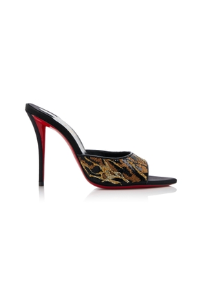 Christian Louboutin Miss Z 100mm Sequined Mules - Moda Operandi