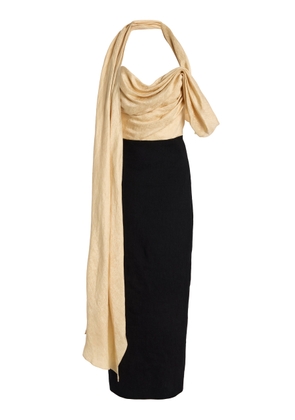 Rosie Assoulin Burbling Stream Linen-Blend Scarf Dress - Moda Operandi