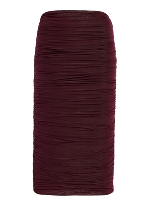 Maygel Coronel Dasos Ruched Jersey Midi Skirt - Moda Operandi