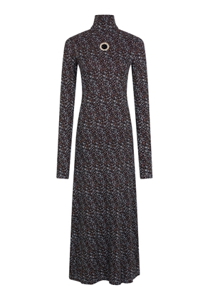 Rabanne Eyelet-Detailed Patterned Midi Dress - Moda Operandi