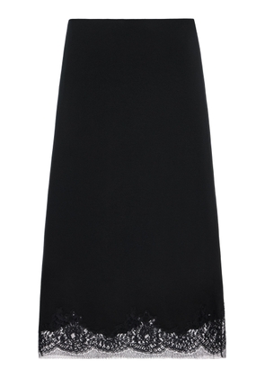 The Row Mea Lace-Trimmed Silk Midi Skirt - Moda Operandi