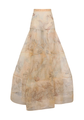 Zimmermann Rebellion Lantern Silk Organza Maxi Skirt - Moda Operandi