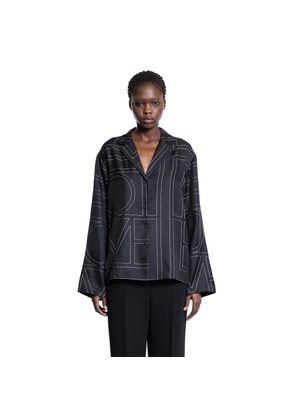 Monogram silk PJ shirt