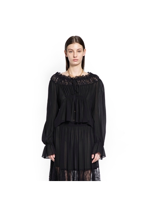 Crop Top in Silk Georgette and Lace