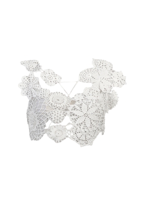 The New Arrivals Ilkyaz Ozel Demeter Cropped Cotton Top - Moda Operandi