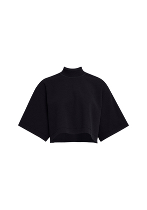 ALAÏA Oversized Cotton-Wool Crop Top - Moda Operandi
